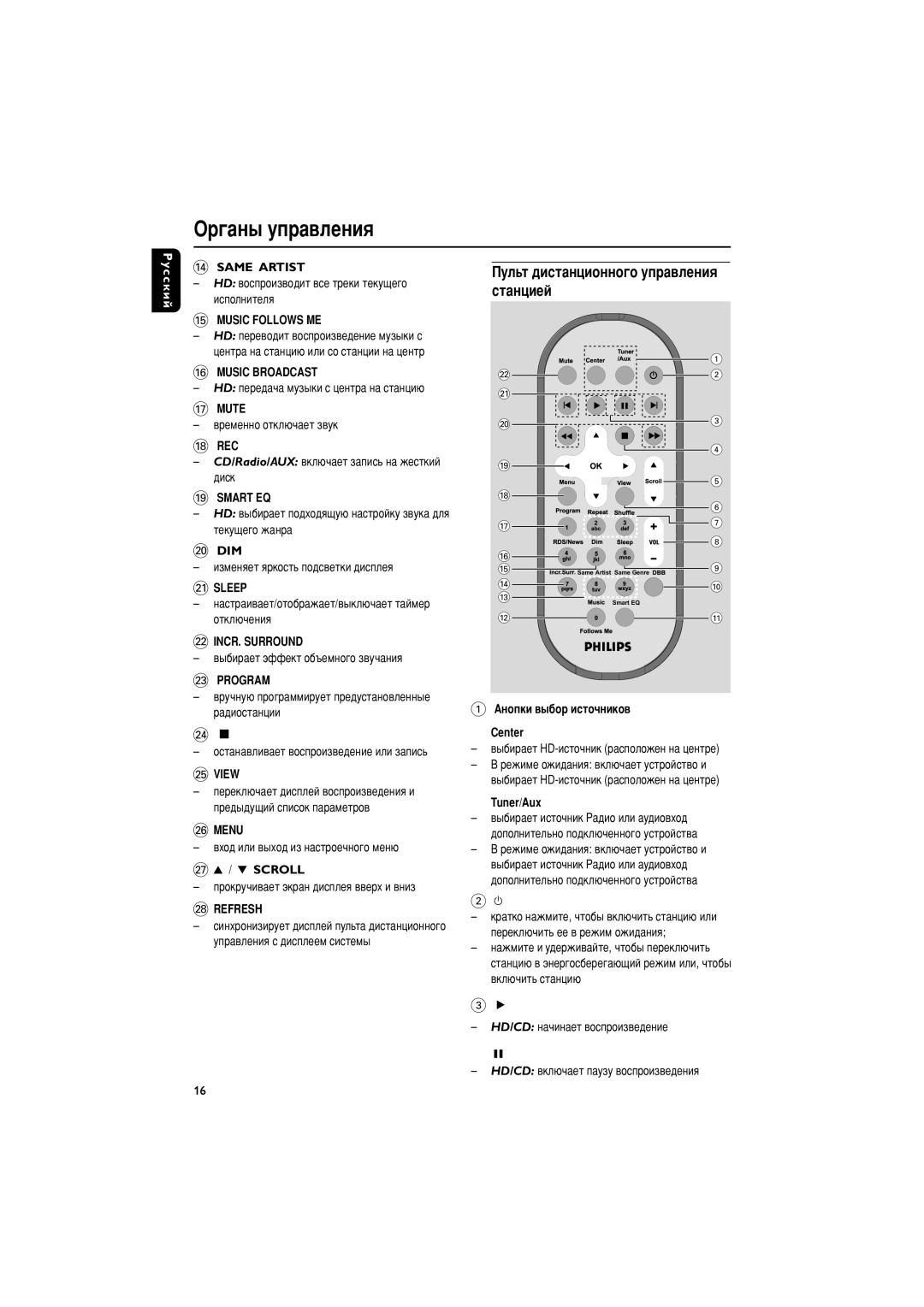 Philips WACS700 manual ÈÛÎ¸Ú ‰ËÒÚ‡ÌˆËÓÌÌÓ„Ó ÛÔ‡‚ÎÂÌËﬂ ÒÚ‡ÌˆËÂÈ 