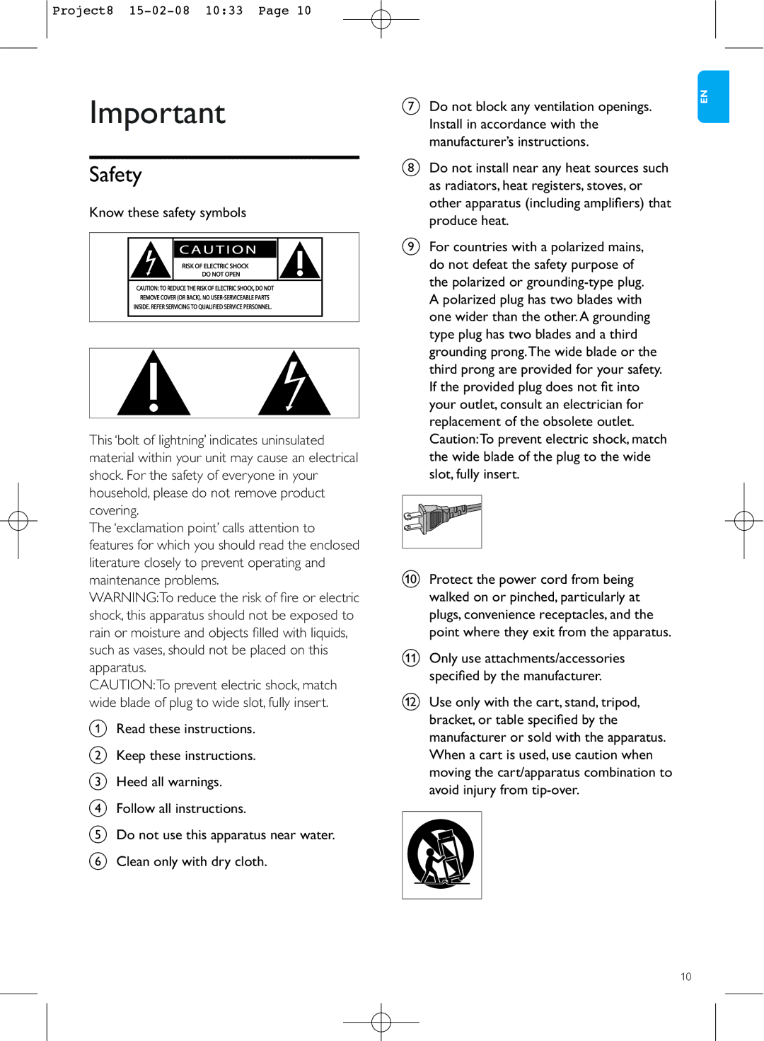 Philips WAS6050 Know these safety symbols, Dssdudwxv, Only use attachments/accessories, VshflàhgE\WkhPdqxidfwxuhu 