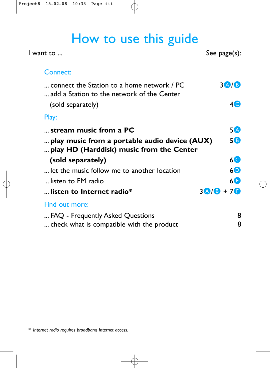 Philips WAS6050 quick start How to use this guide, Connect 