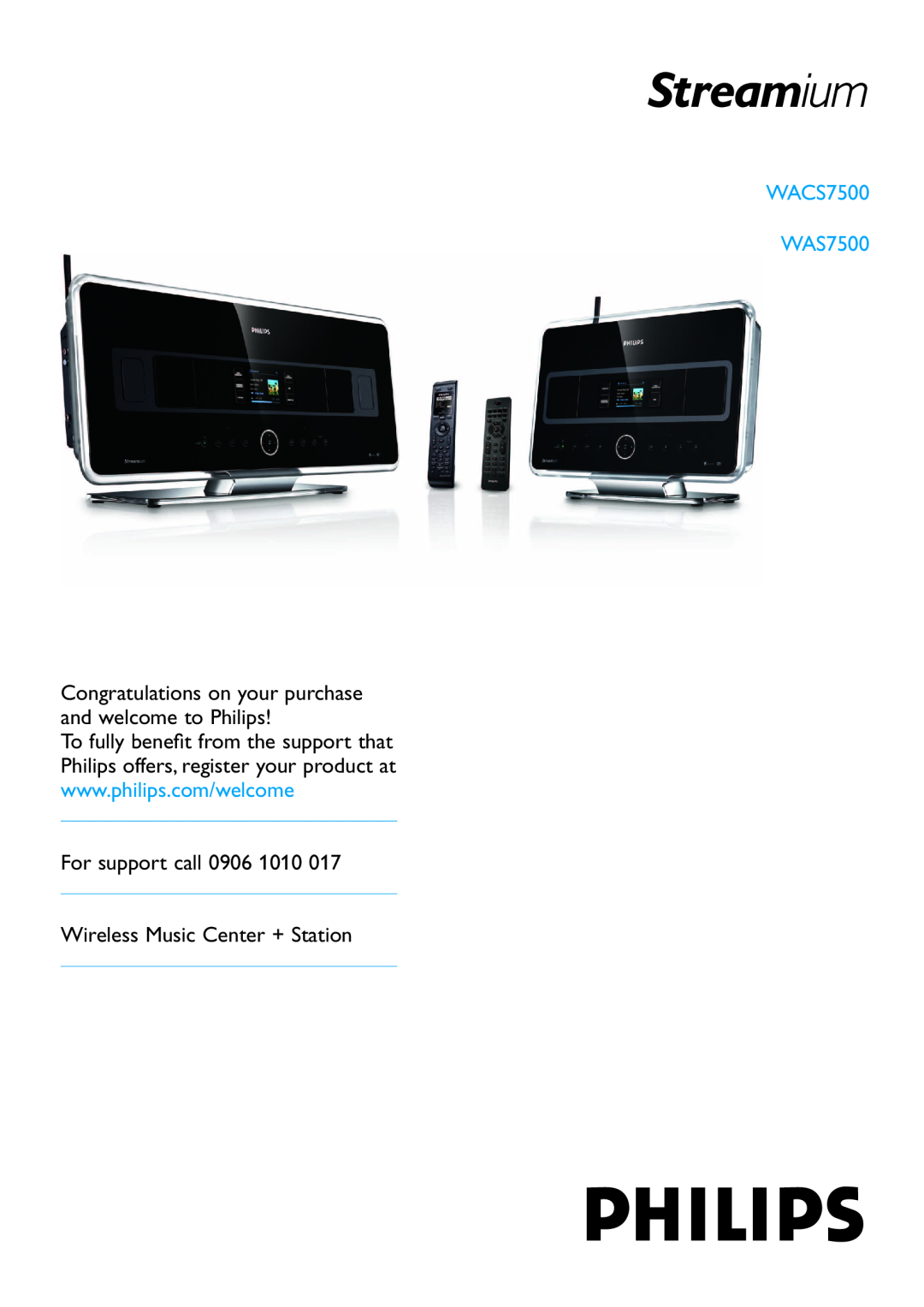 Philips WACS7500 manual 1Preparar 2Conectar 3Disfrutar, Guía de inicio rápido, Philips Streamium 