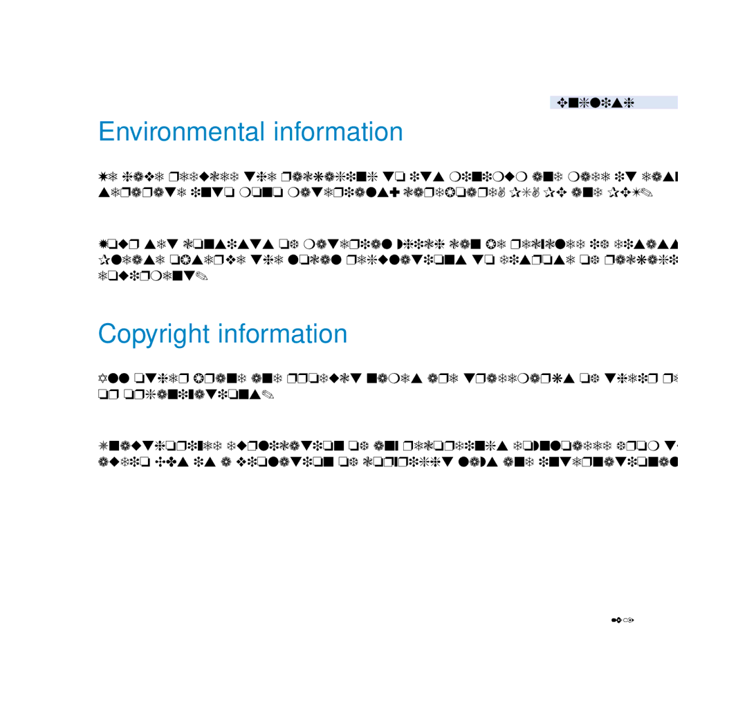 Philips wearable digital camcorder user manual Environmental information, Copyright information 