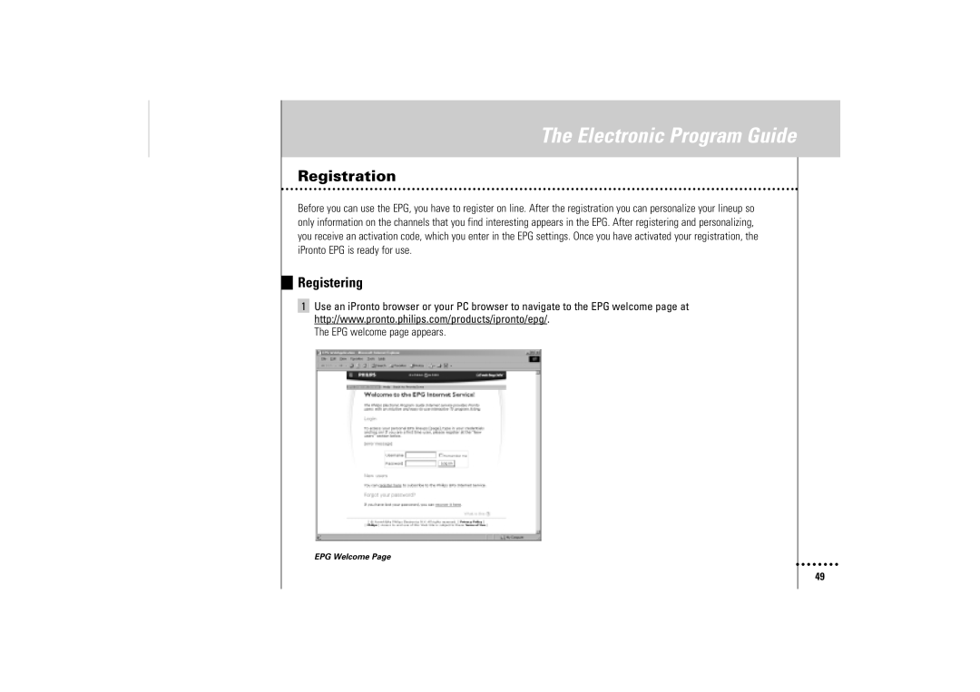 Philips Wireless Equipment Box manual Registration, Registering 