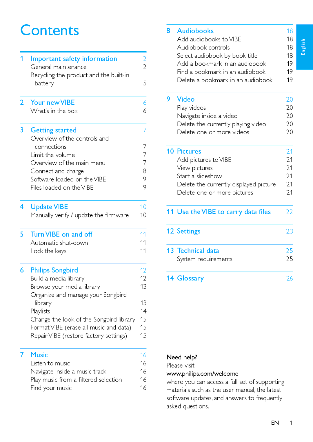 Philips wk10295 user manual Contents 