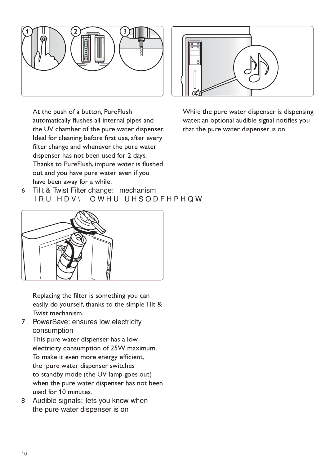 Philips WP3891, WP3890 user manual PowerSave ensures low electricity consumption 