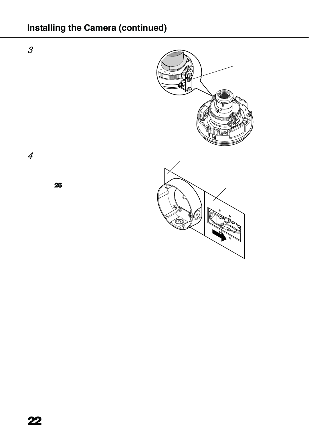 Philips WV-NW484S operating instructions Installing the Camera 