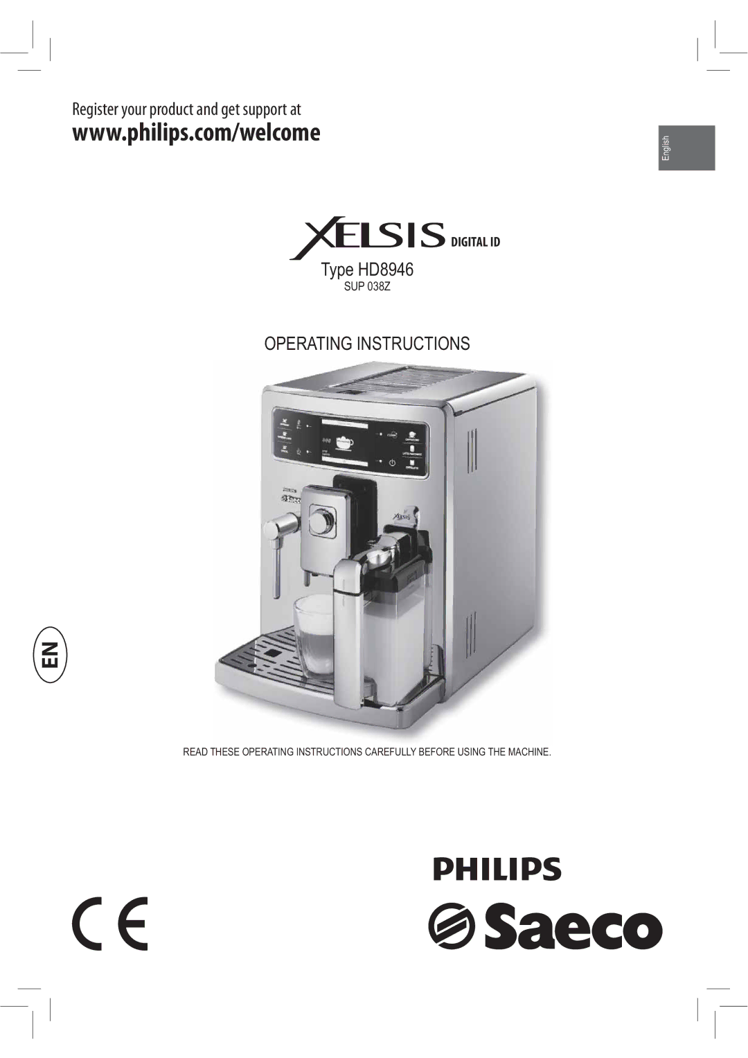 Philips HD8946, XELSIS manual SUP 038Z 