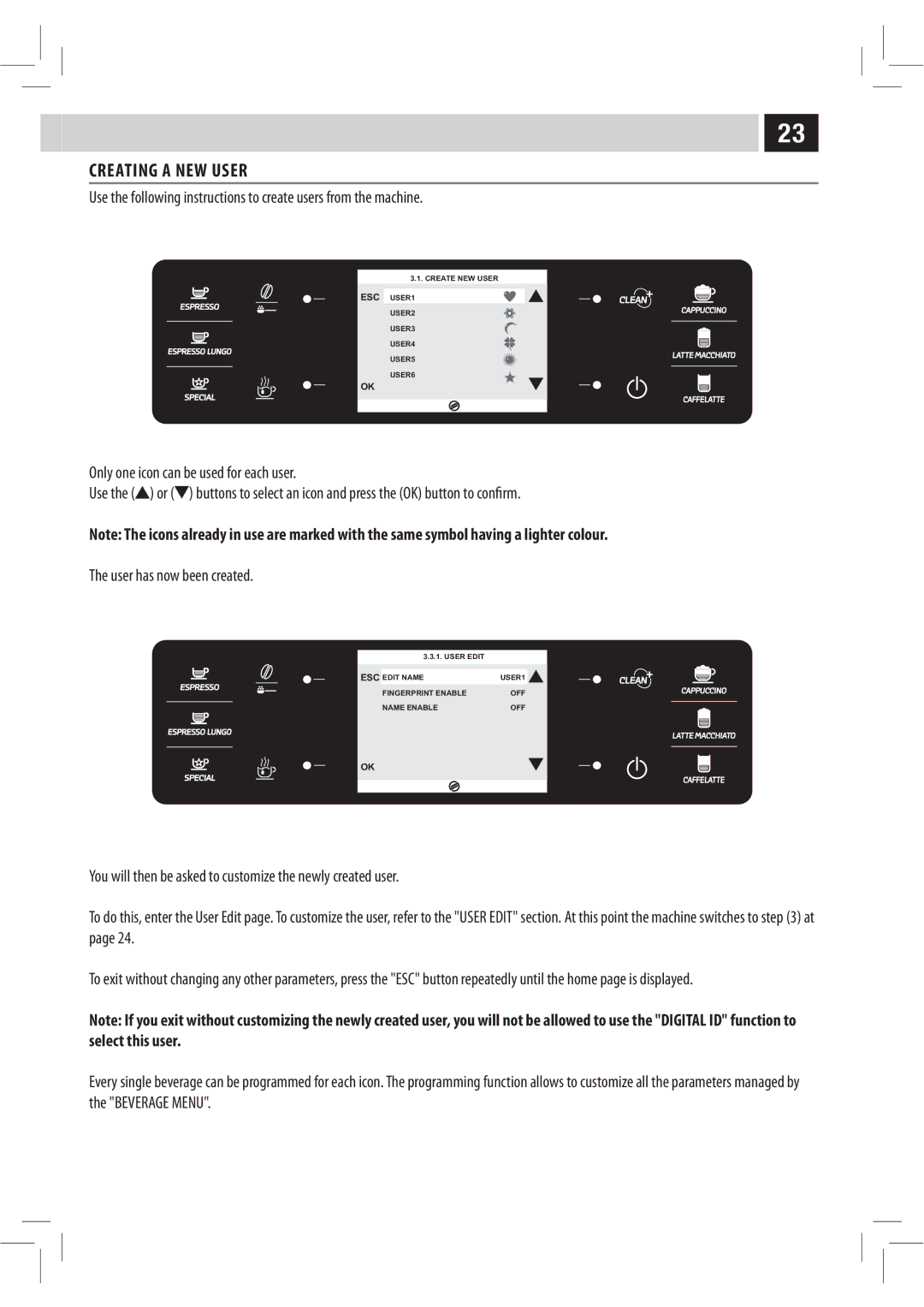 Philips HD8946, XELSIS manual Creating a NEW User, 5IFVTFSIBTOPXCFFODSFBUFE 