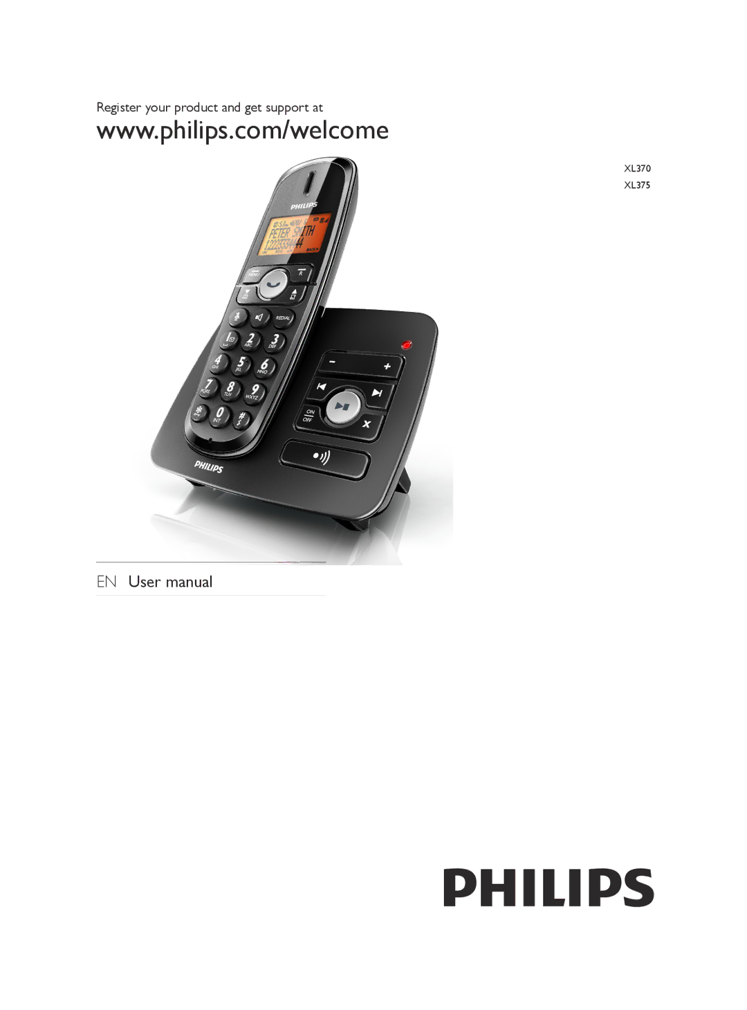 Philips XL370, XL375 user manual Register your product and get support at 