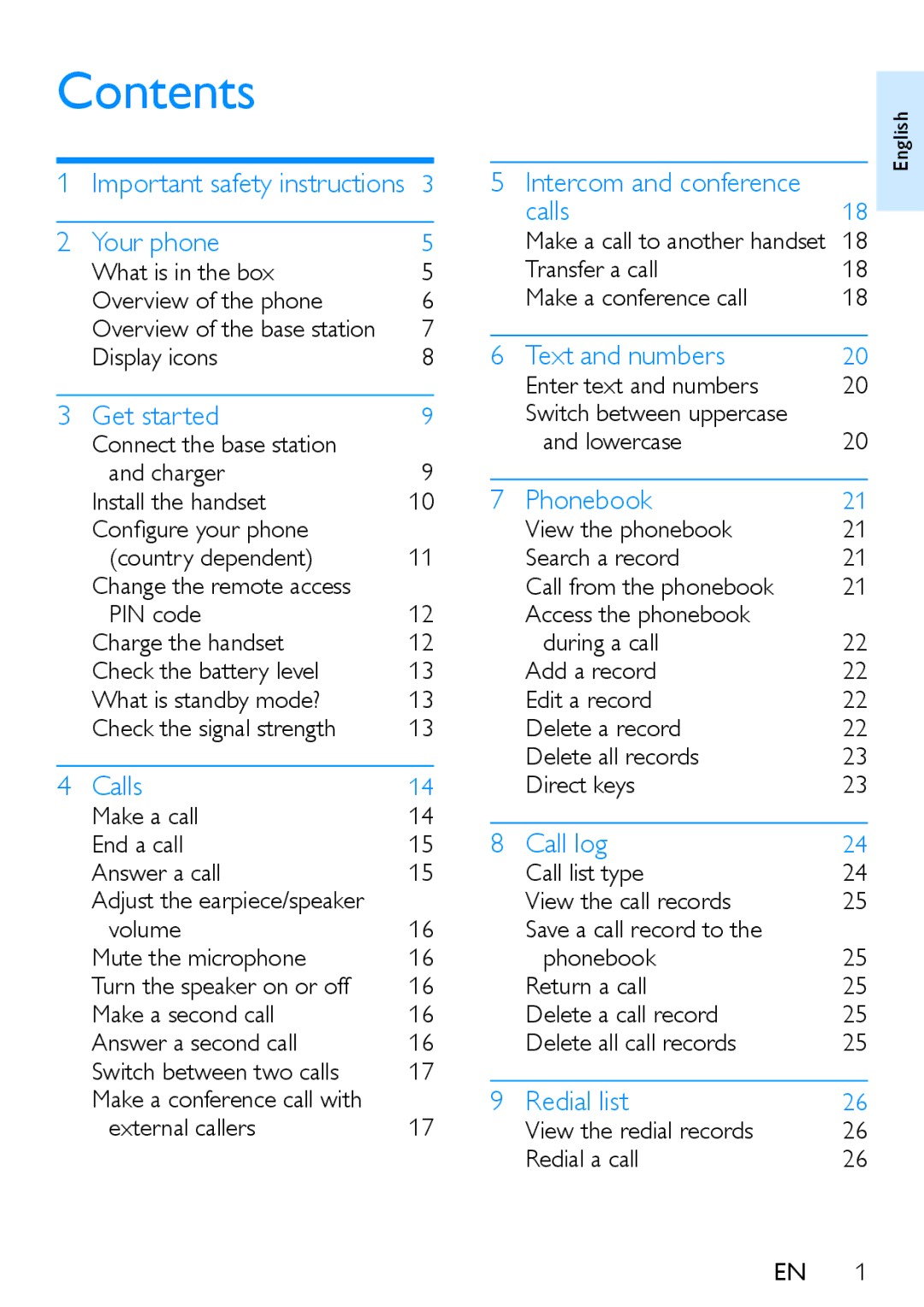 Philips XL390, XL395 user manual Contents 