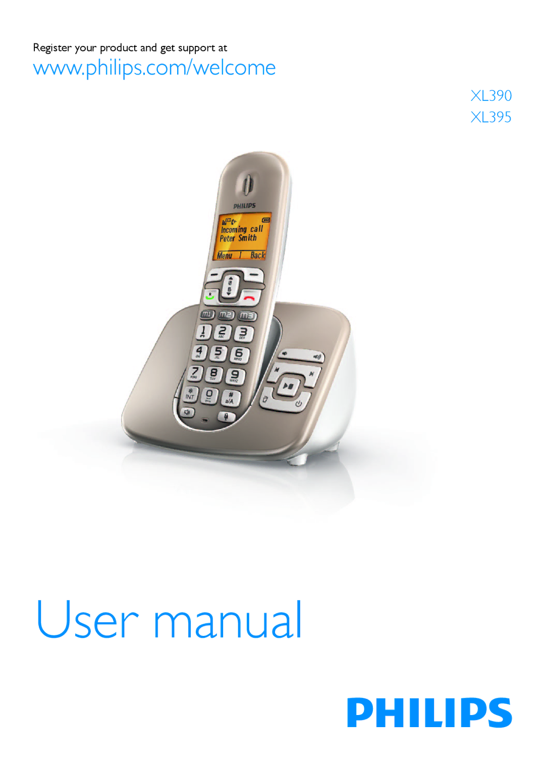 Philips XL390, XL395 user manual Register your product and get support at 