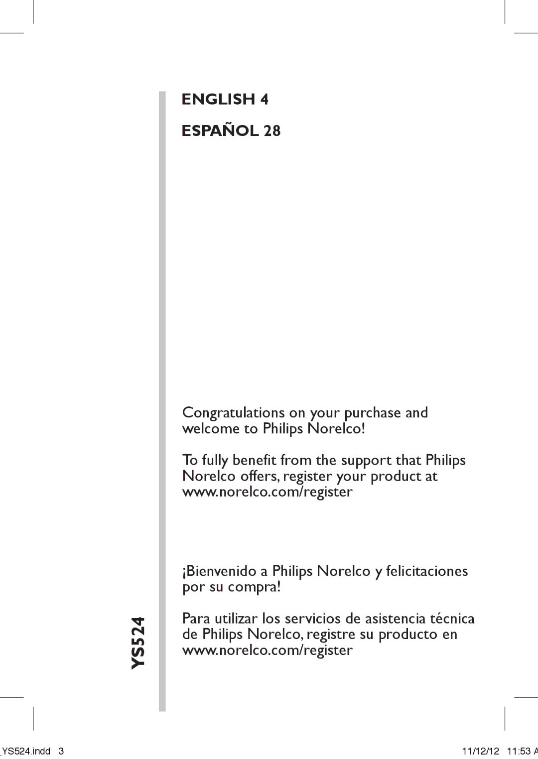 Philips YS524 manual 