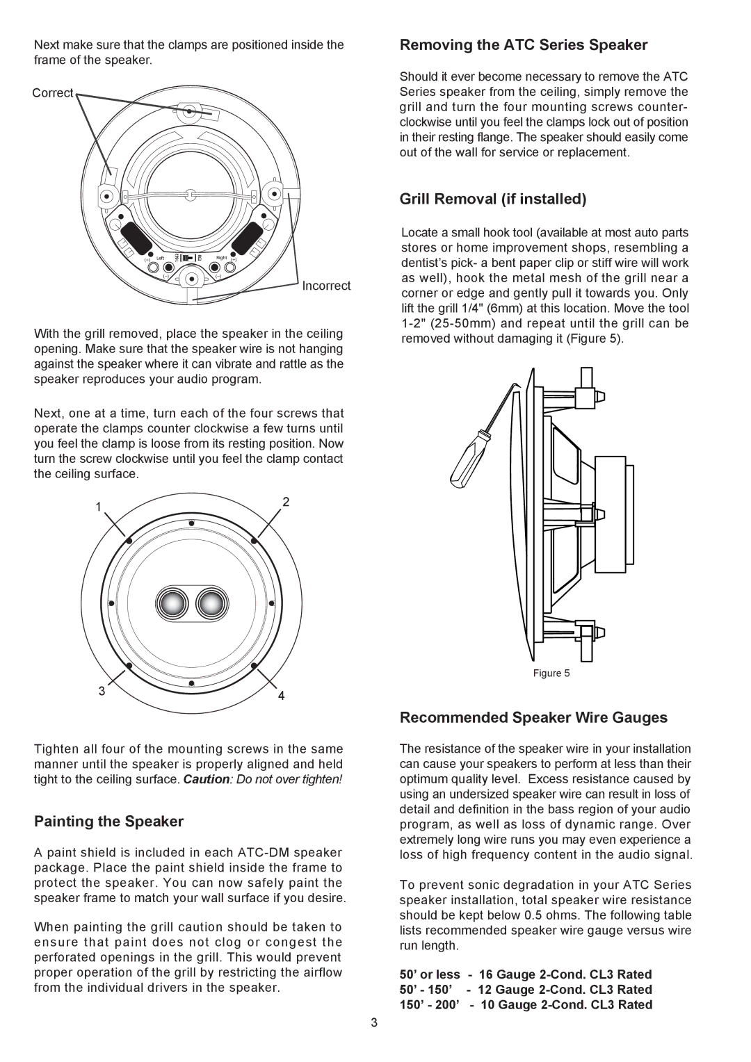 Phoenix Gold 6.5 2-Way in-Ceiling Speakers, ATC6DM Painting the Speaker, Removing the ATC Series Speaker 