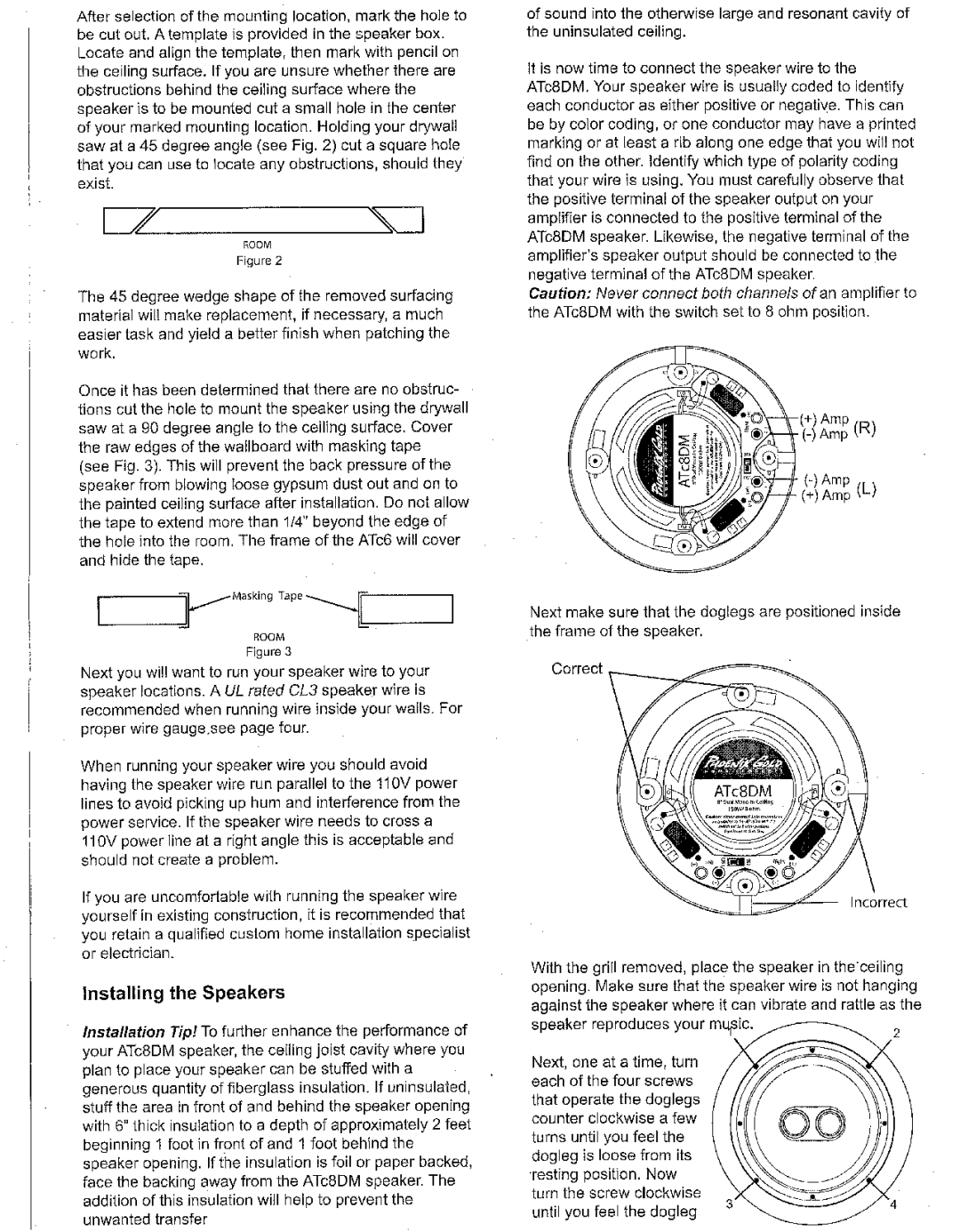 Phoenix Gold 8 2-Way In-Ceiling Speakers manual 