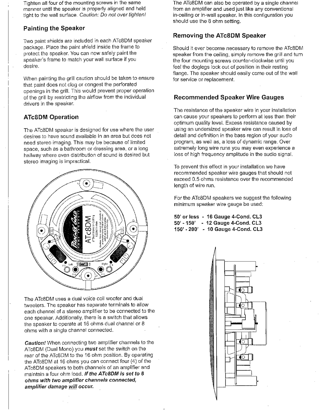 Phoenix Gold 8 2-Way In-Ceiling Speakers manual 