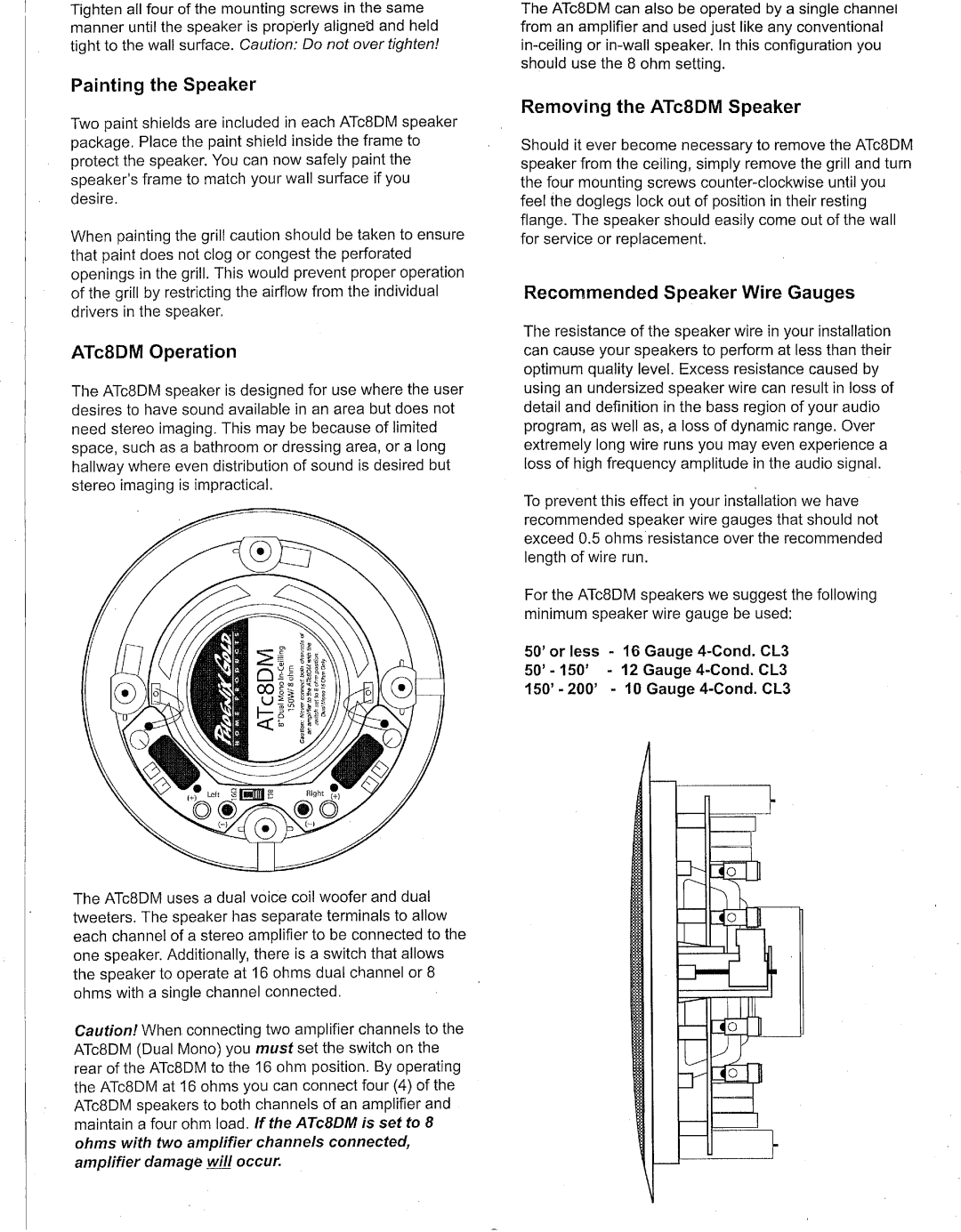 Phoenix Gold 8" 2-Way In-Ceiling Speakers manual 