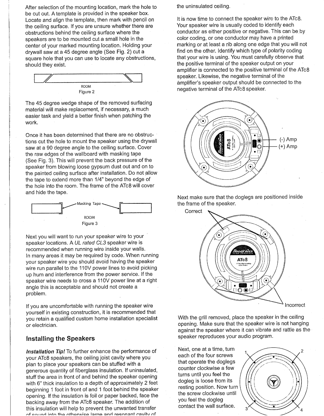 Phoenix Gold ATc8, 8 2-Way In-Ceiling Speakers manual 