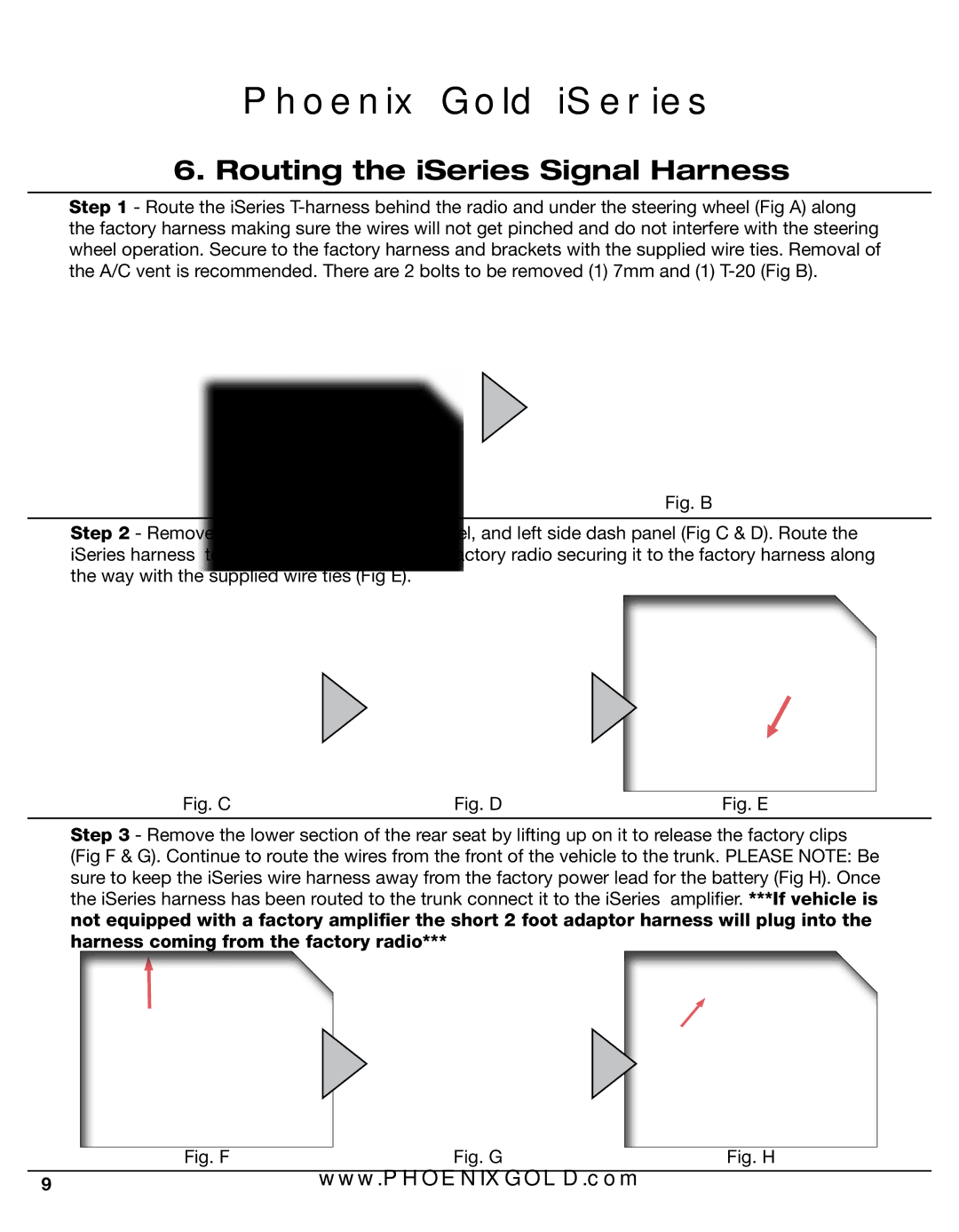 Phoenix Gold IAMP-GM1 installation instructions Routing the iSeries Signal Harness 