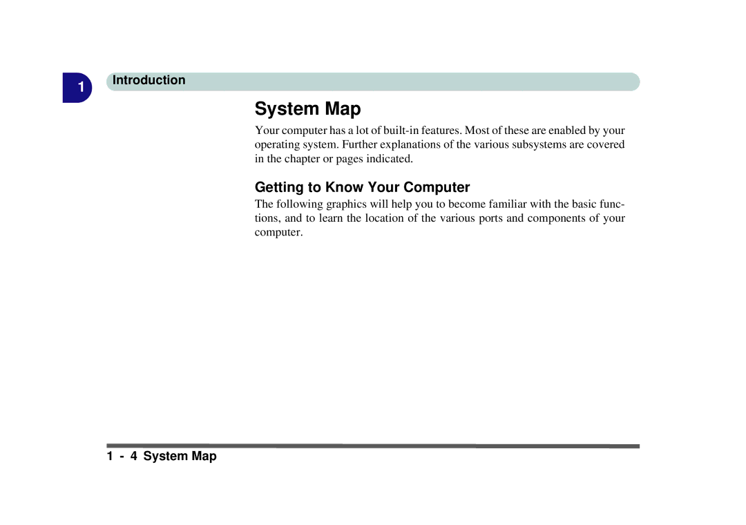 Phoenix Gold pmn manual System Map, Getting to Know Your Computer 