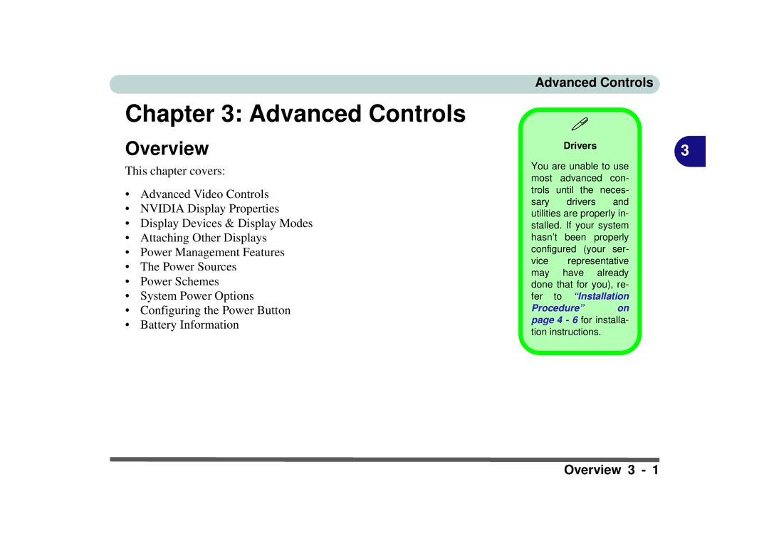 Phoenix Gold pmn manual Advanced Controls, Drivers3 