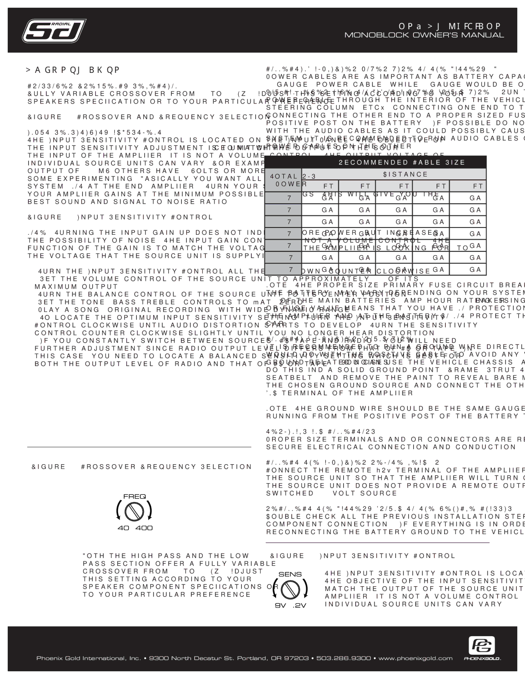 Phoenix Gold RSD300.1 owner manual Adjustments 