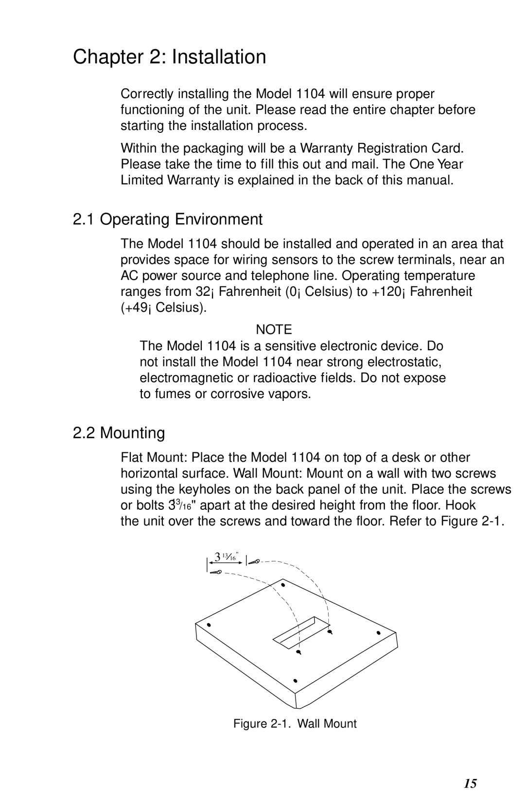 Phonetics 1104 user manual Installation, Operating Environment 