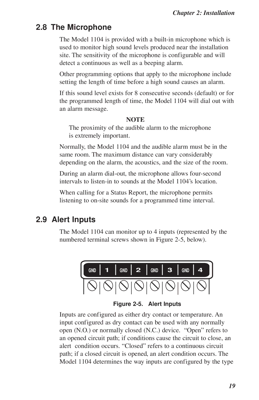 Phonetics 1104 user manual Alert Inputs 