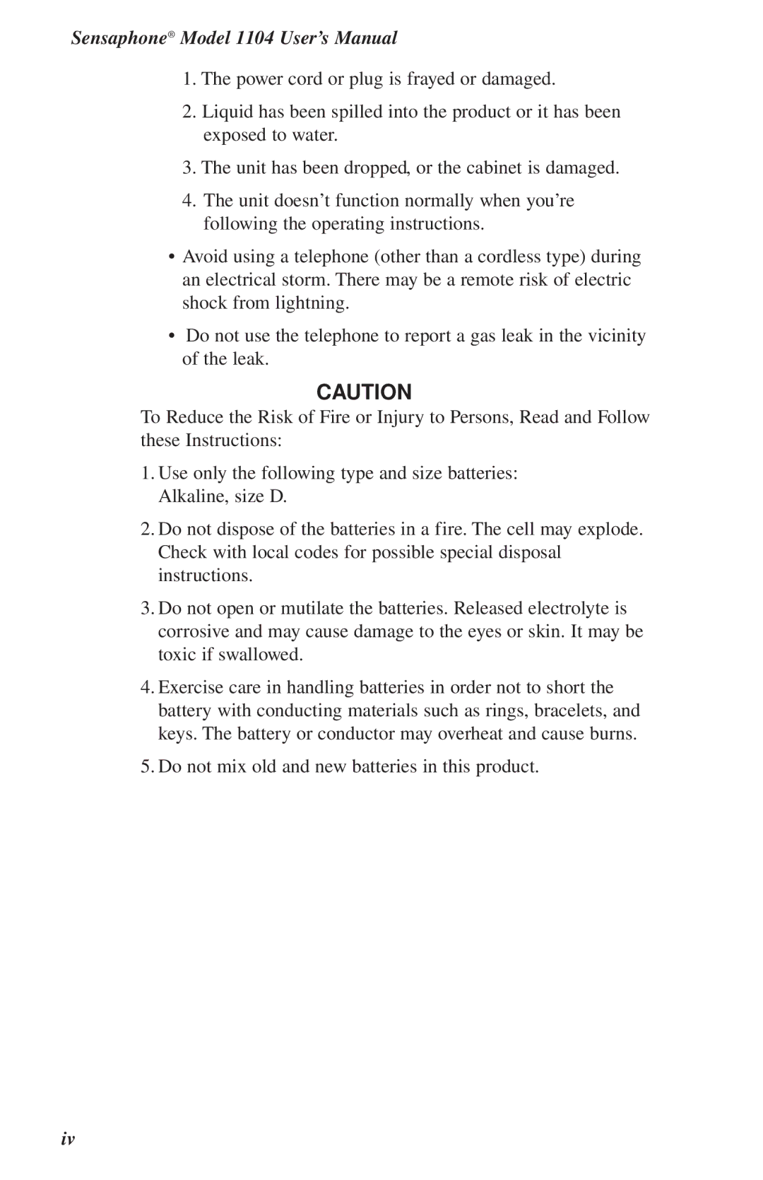 Phonetics user manual Sensaphone Model 1104 User’s Manual 