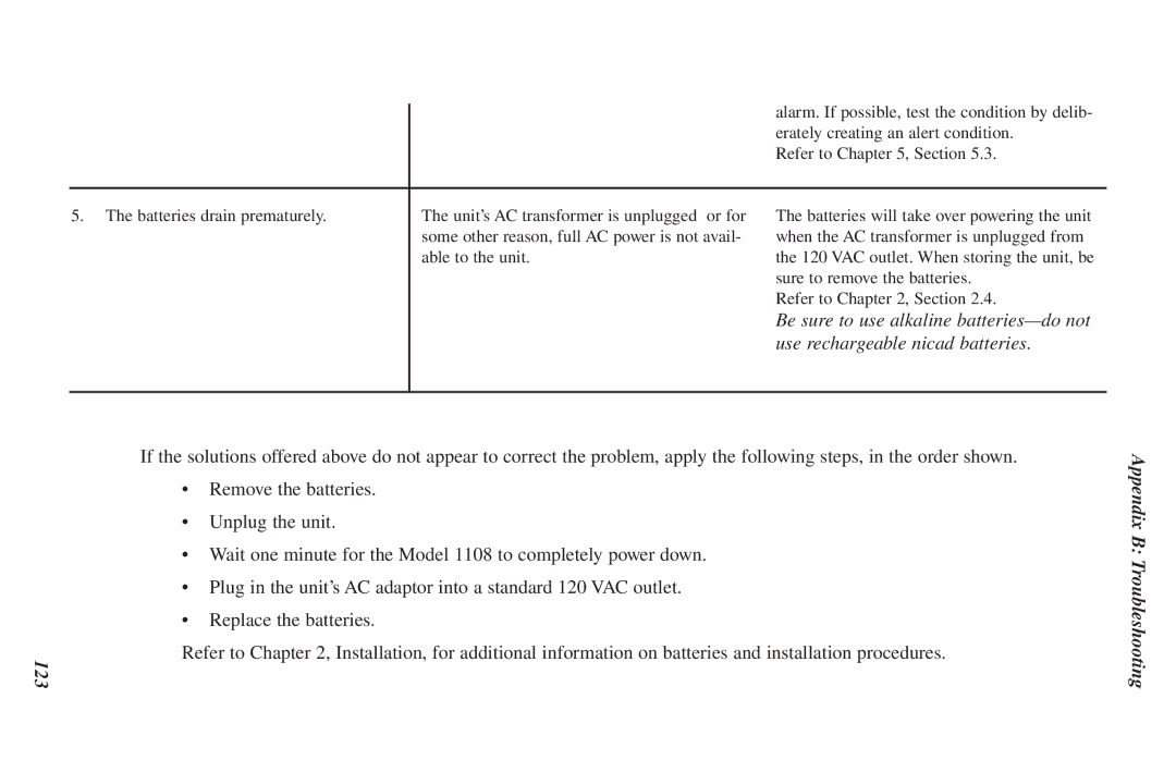 Phonetics 1108 user manual Appendix B Troubleshooting 