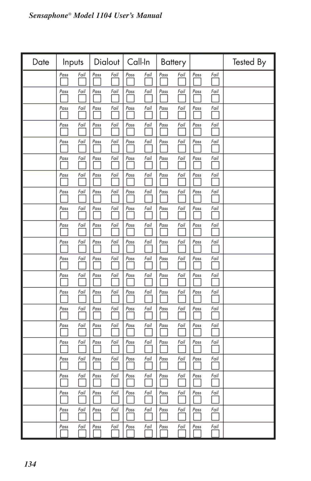 Phonetics 1108 user manual Sensaphone Model 1104 User’s Manual 