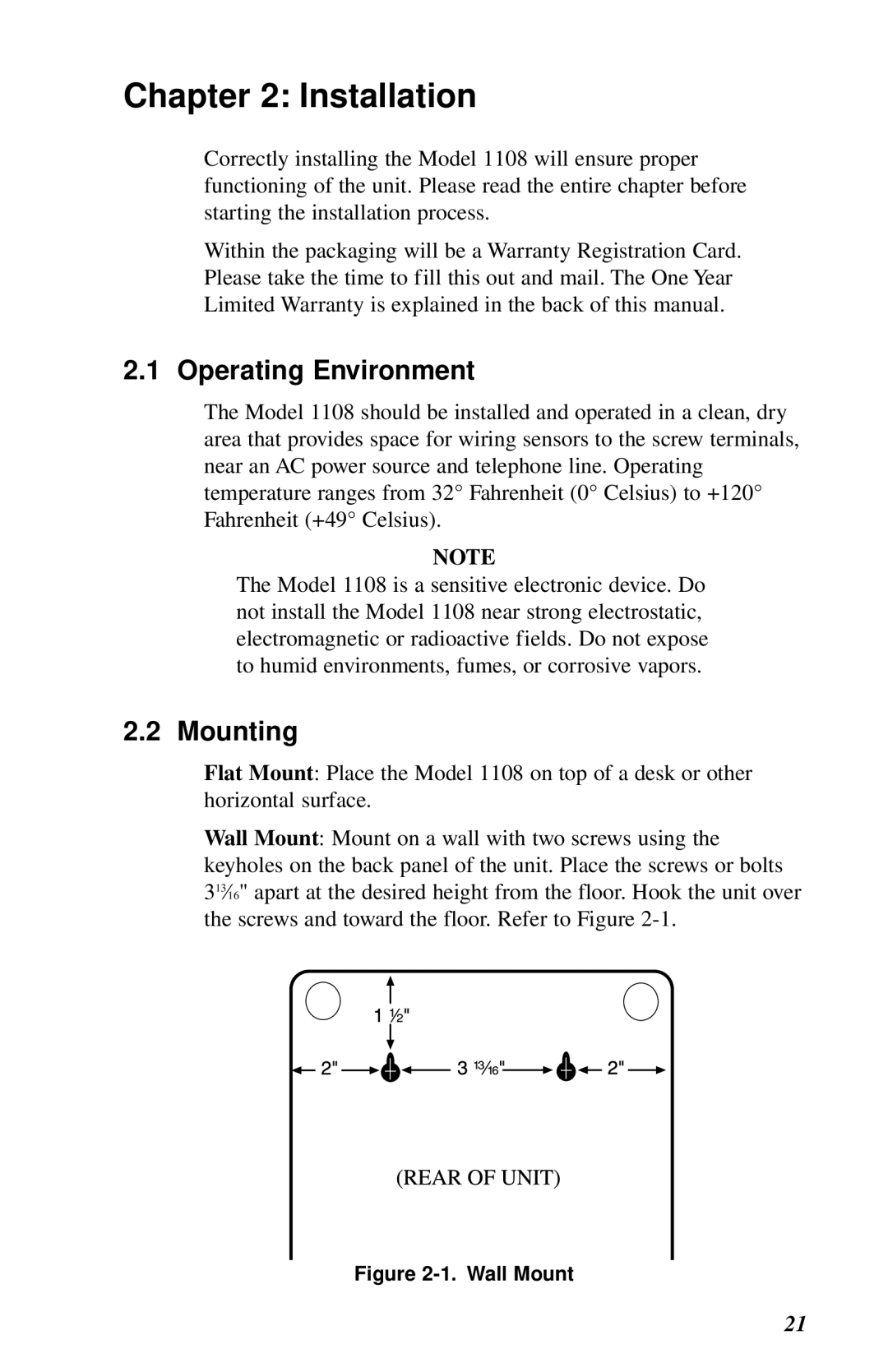 Phonetics 1108 user manual Installation, Operating Environment 