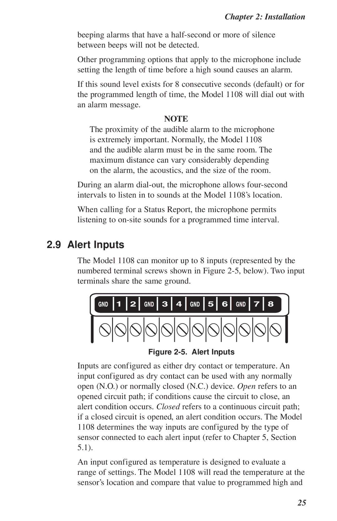 Phonetics 1108 user manual Alert Inputs 