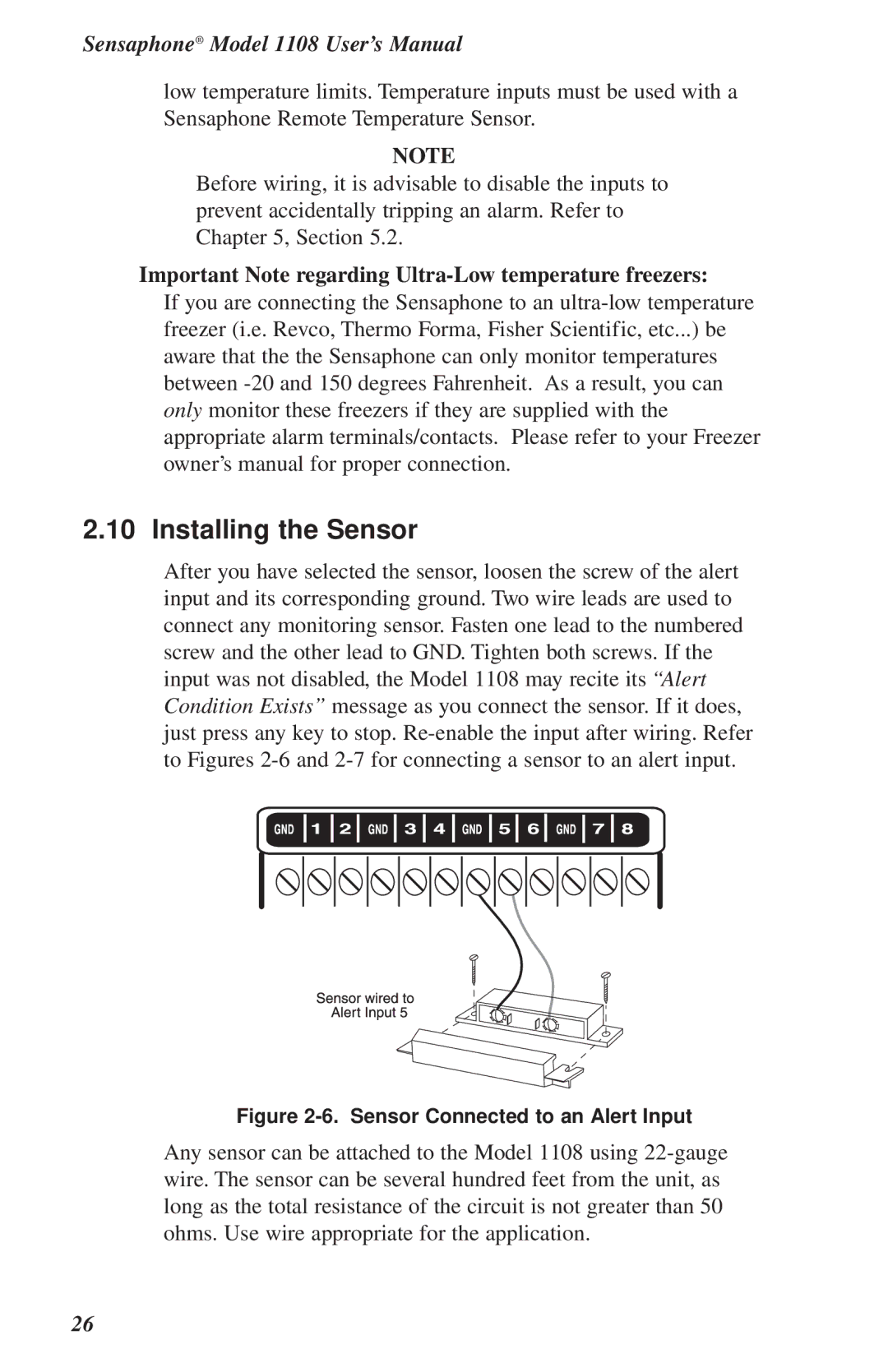 Phonetics 1108 user manual Important Note regarding Ultra-Low temperature freezers 