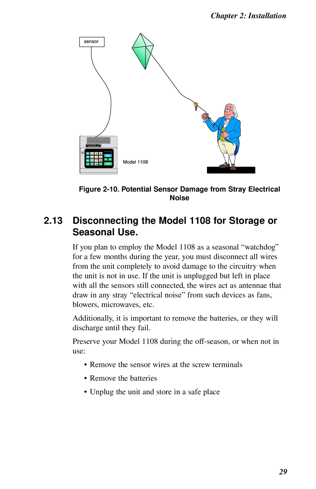 Phonetics 1108 user manual Potential Sensor Damage from Stray Electrical Noise 