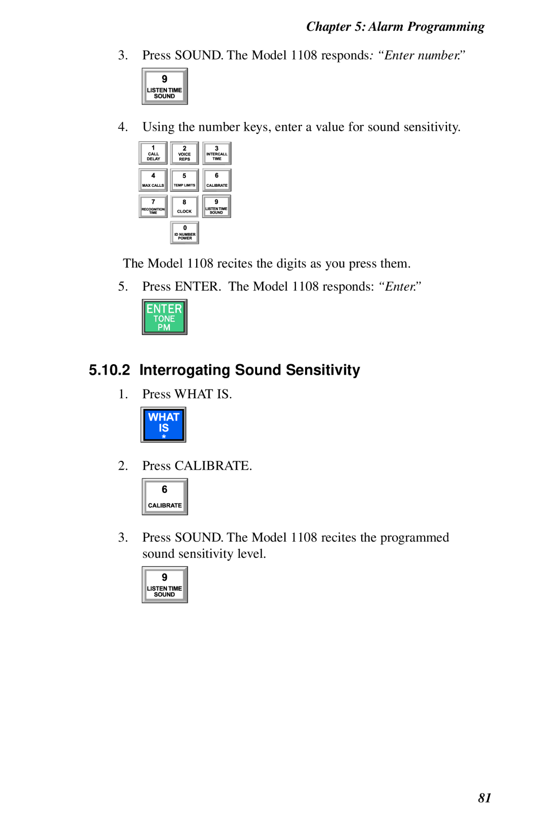 Phonetics 1108 user manual Interrogating Sound Sensitivity 