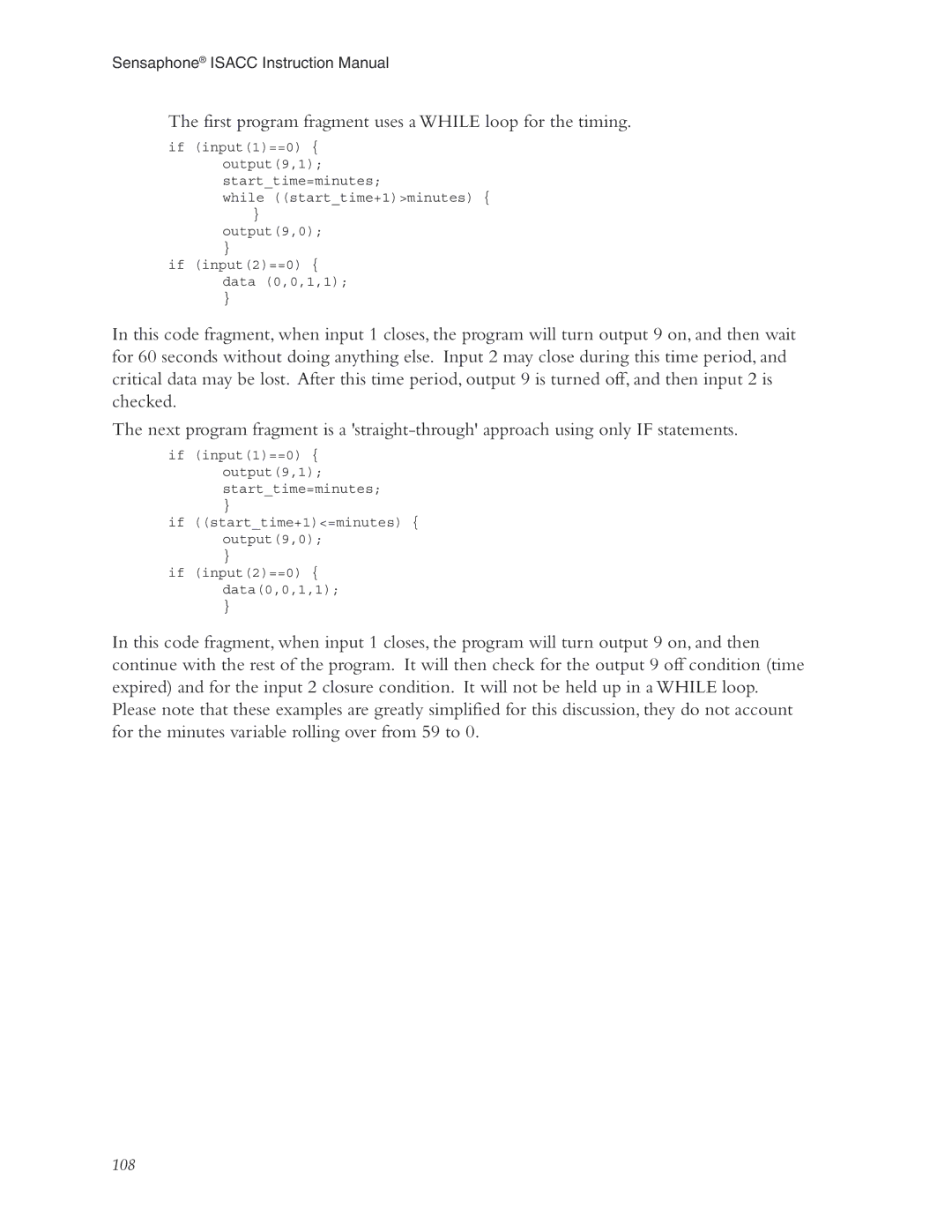 Phonetics 5100, 5000 manual First program fragment uses a While loop for the timing 