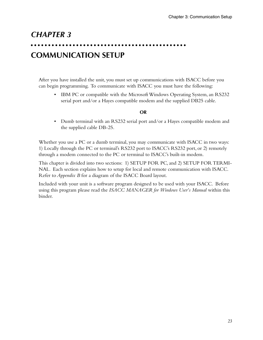 Phonetics 5000, 5100 manual Communication Setup 