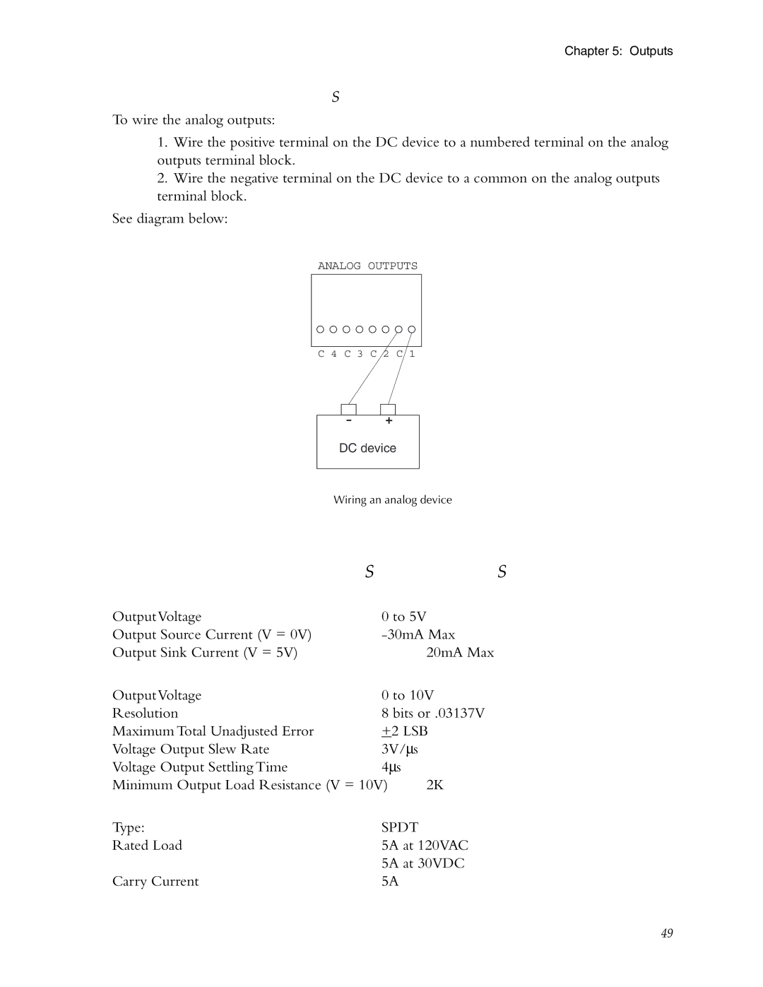 Phonetics 5000, 5100 manual Wiring the Analog Outputs, Digital, Relay 