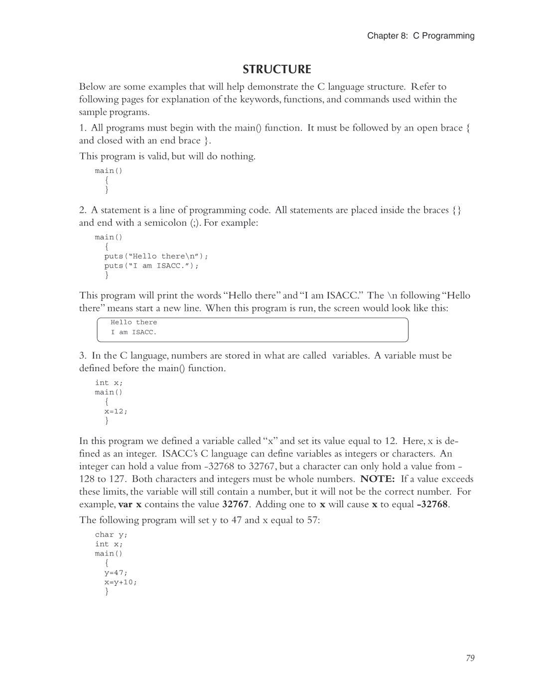 Phonetics 5000, 5100 manual Structure 