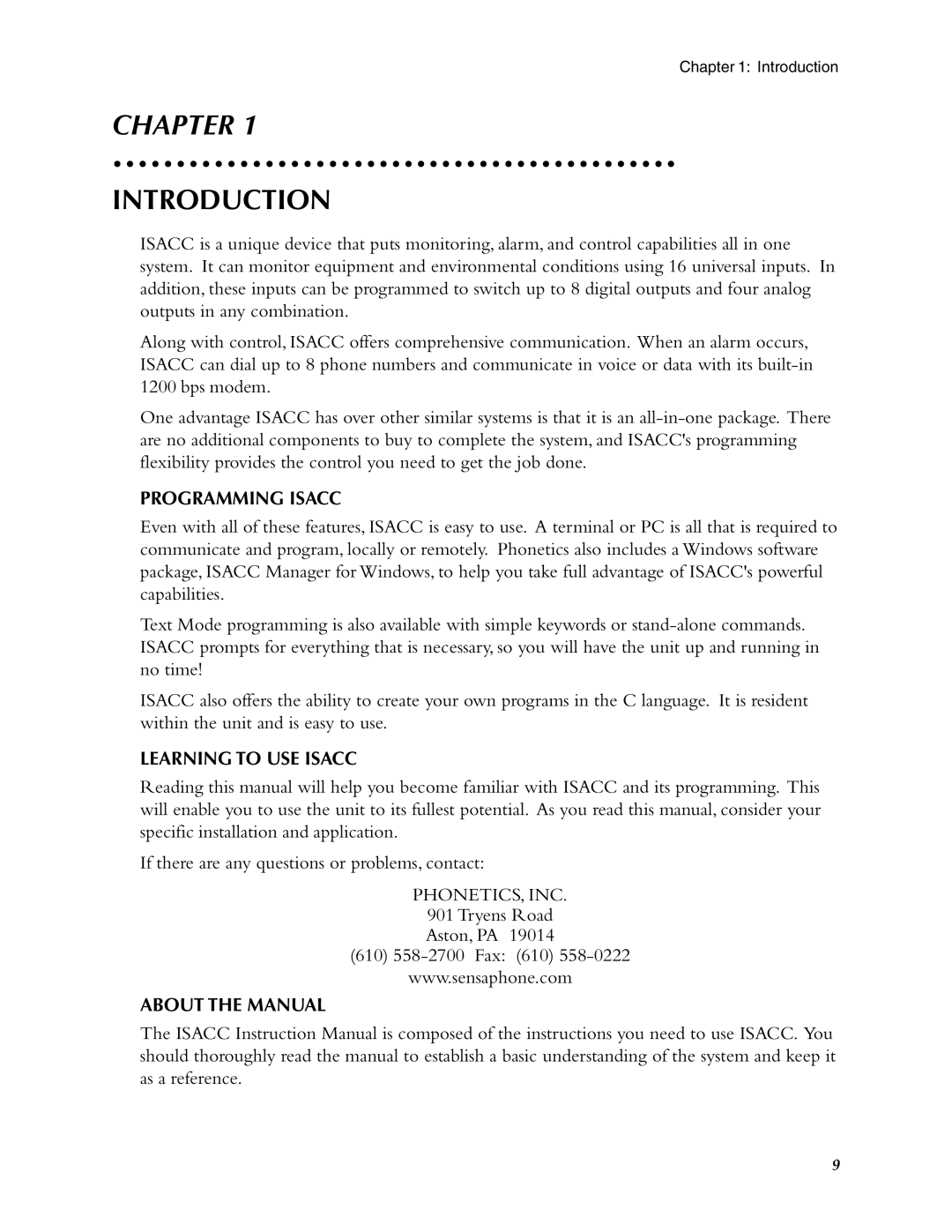 Phonetics 5000, 5100 manual Programming Isacc, Learning to USE Isacc, About the Manual 