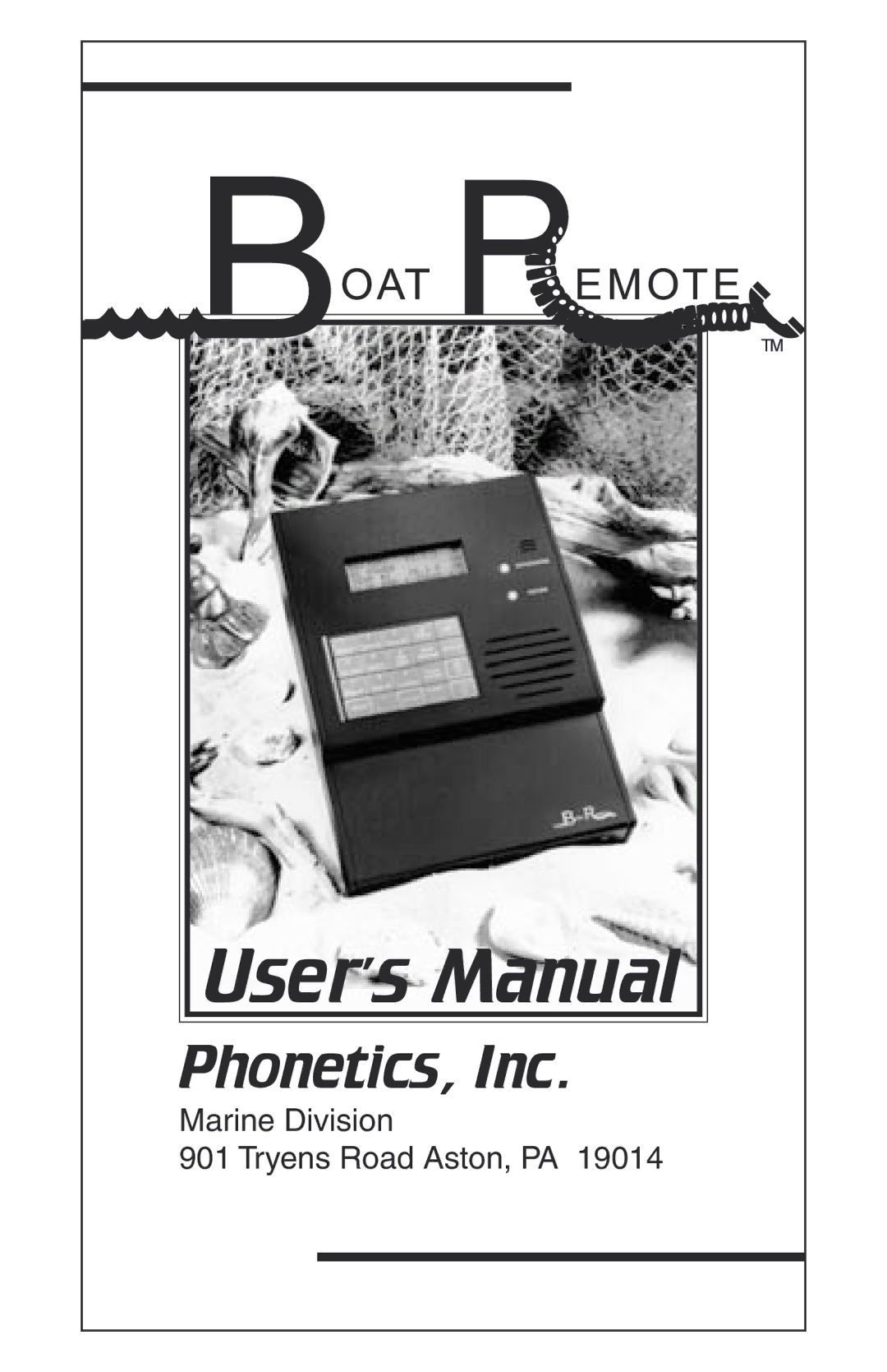 Phonetics Boat Remote user manual User’s Manual 