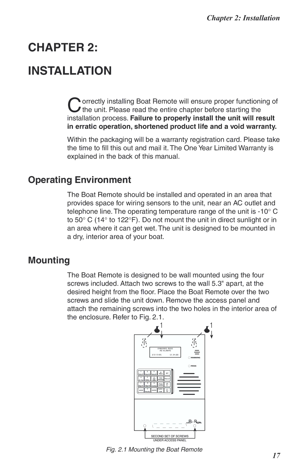 Phonetics Boat Remote user manual Chapter Installation 