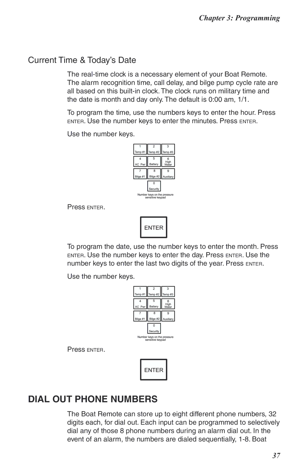 Phonetics Boat Remote user manual Current Time & Today’s Date 