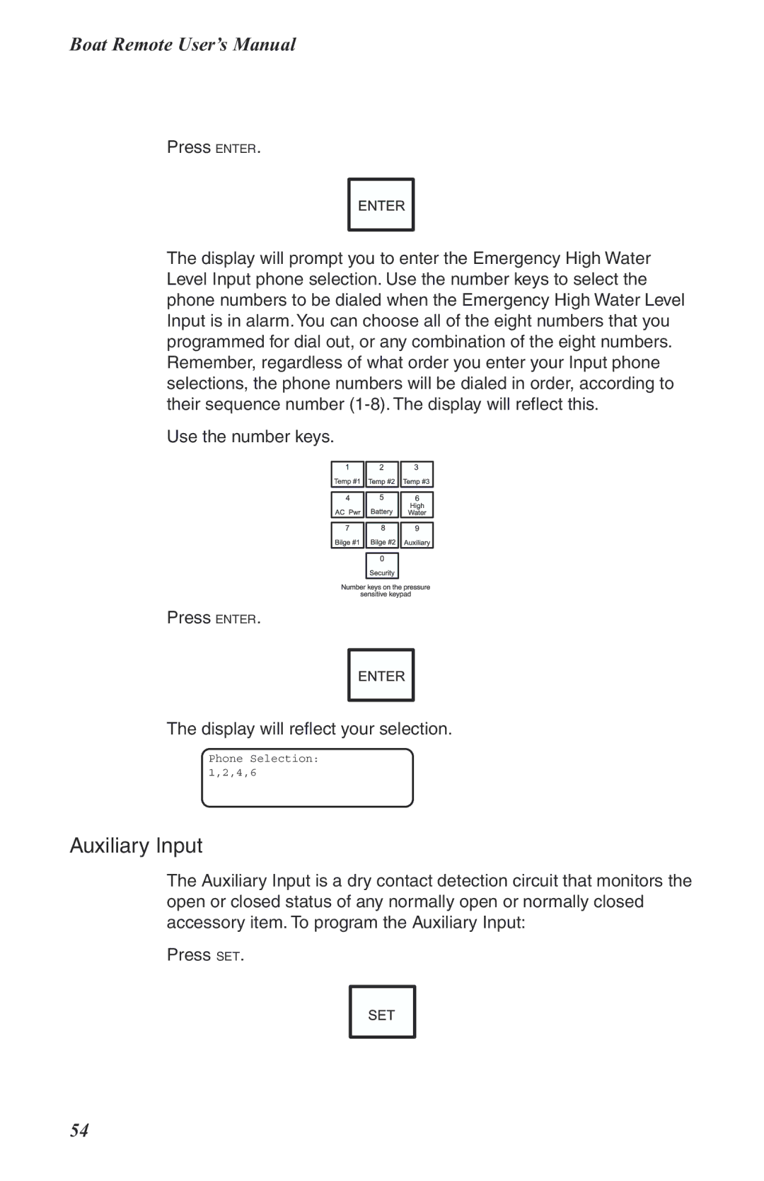 Phonetics Boat Remote user manual Auxiliary Input 