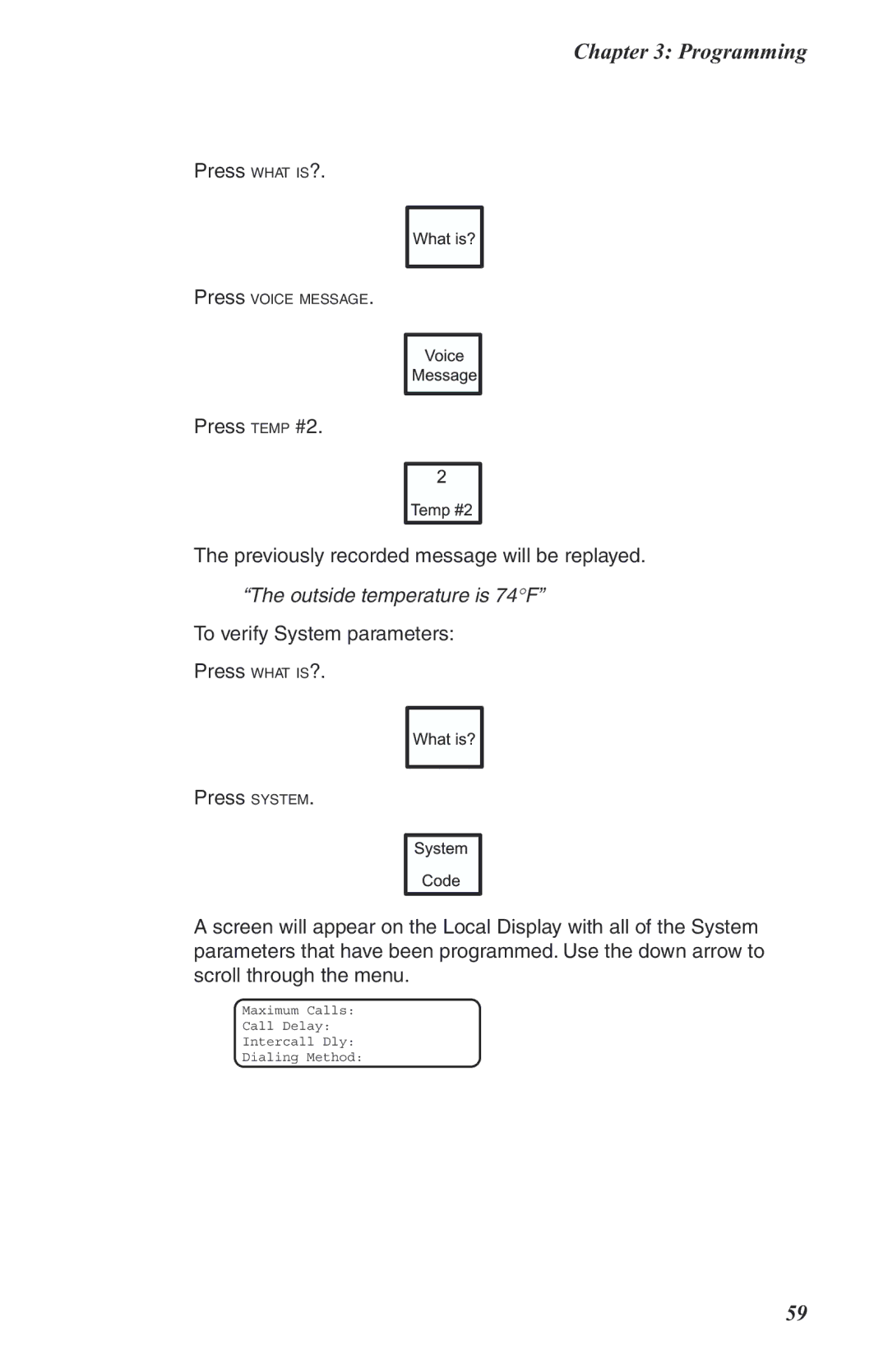 Phonetics Boat Remote user manual Outside temperature is 74F 