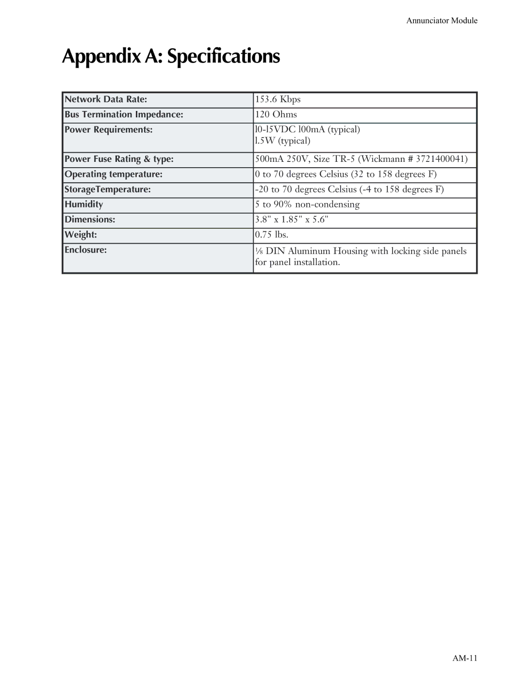 Phonetics SCADA 3000 manual Appendix a Specifications, Enclosure 