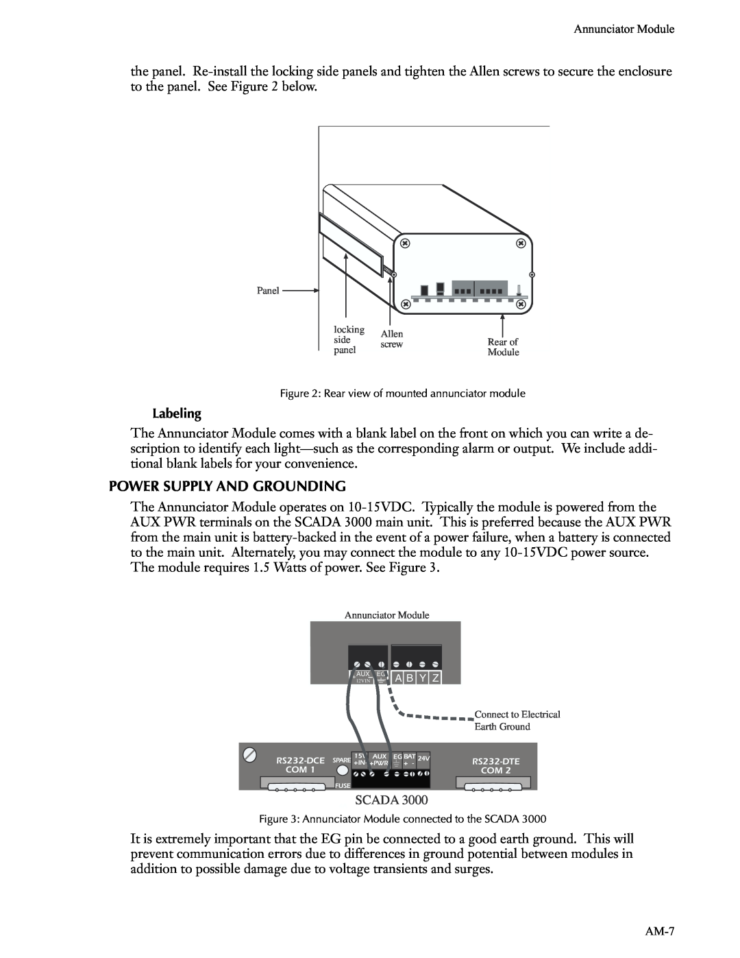 Phonetics SCADA 3000 manual Power Supply And Grounding, Labeling, Scada 