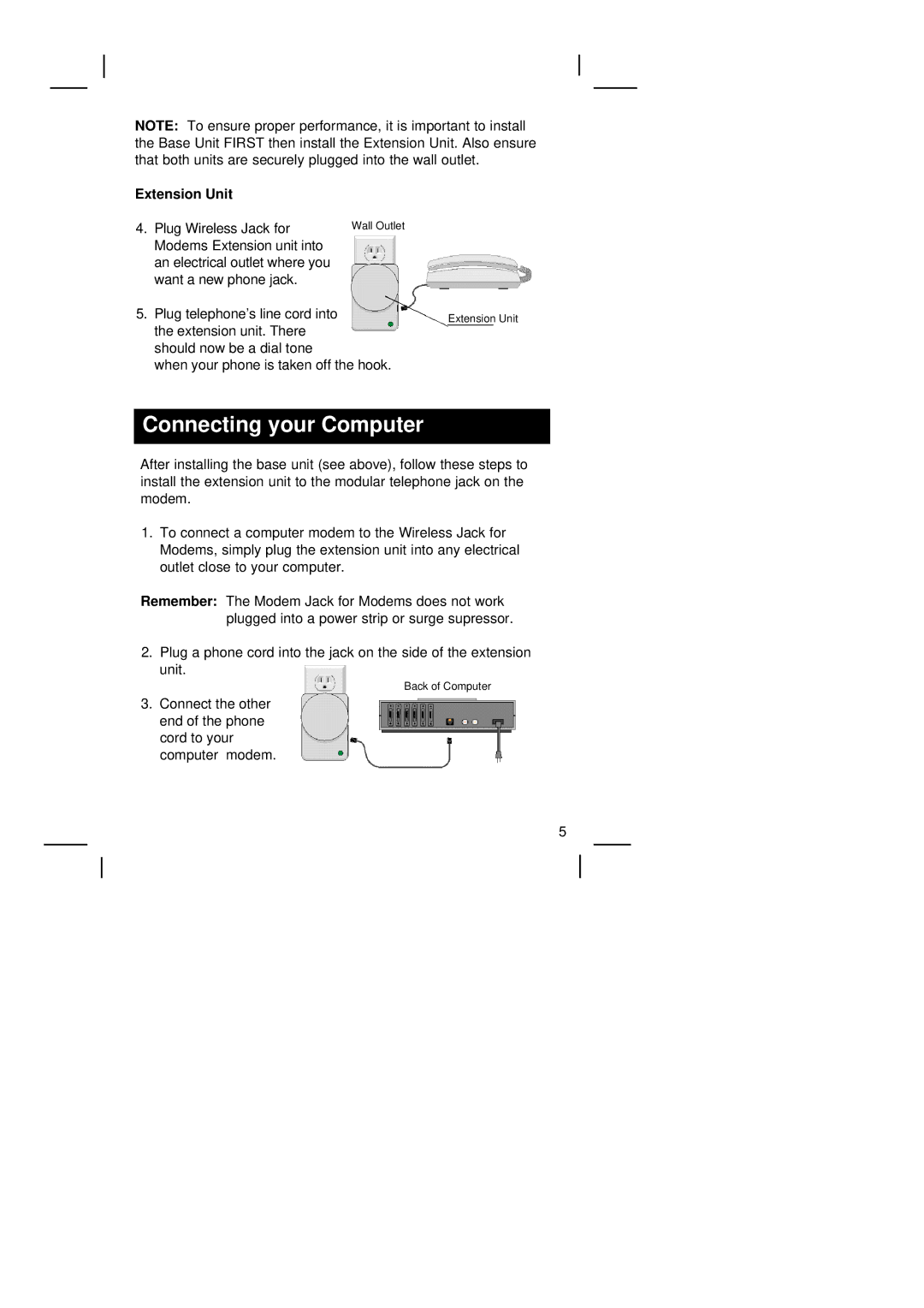 Phonex Broadband PX-441 warranty Connecting your Computer 