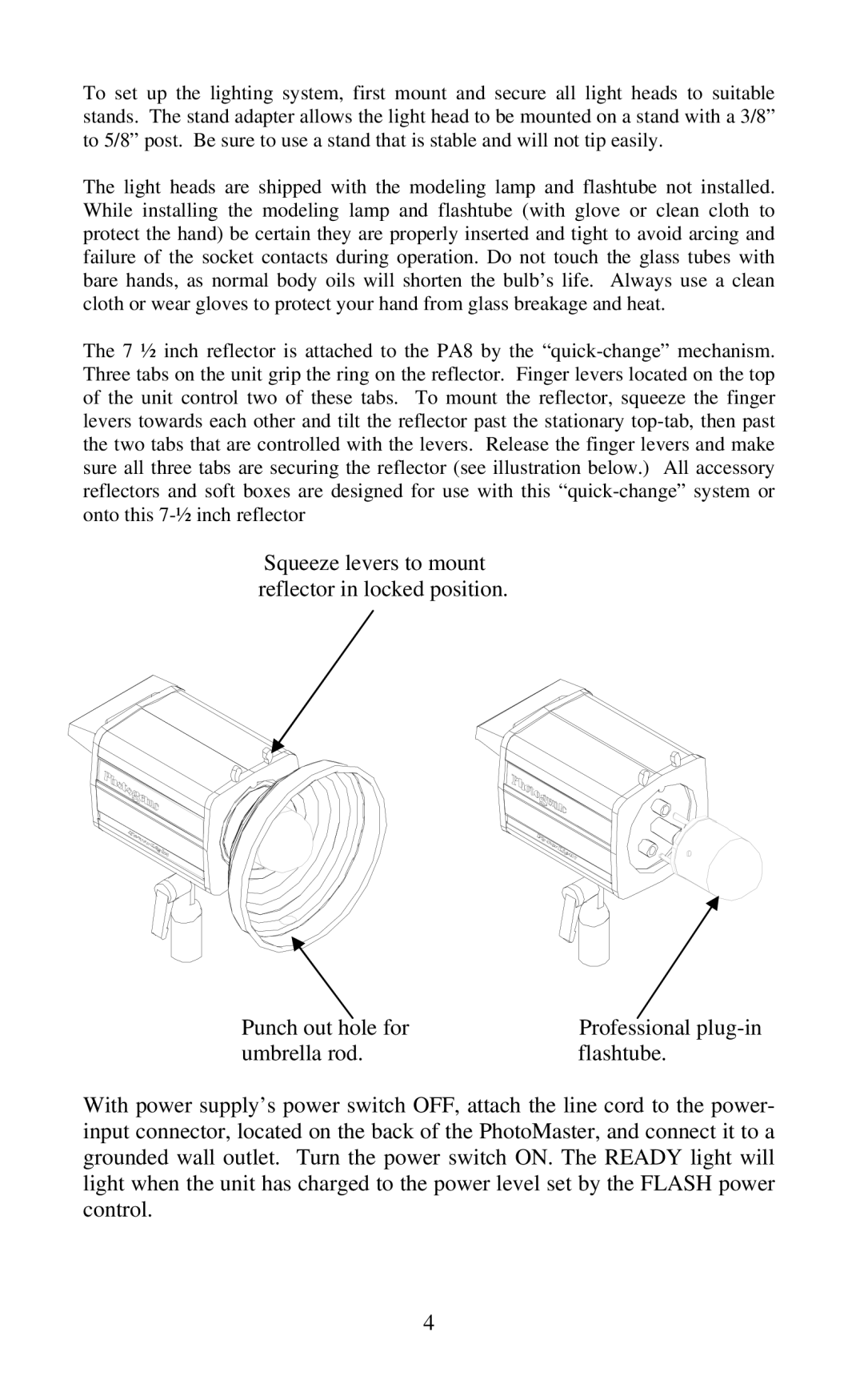 Photogenic Professional Lighting PM800R, PM400R manual 