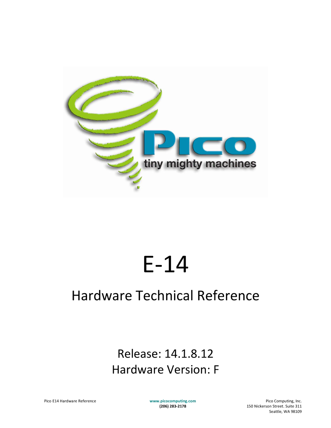 Pico Communications E-14 manual ‐14 