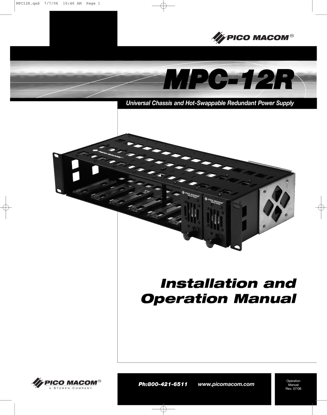 Pico Macom MPC-12R manual 